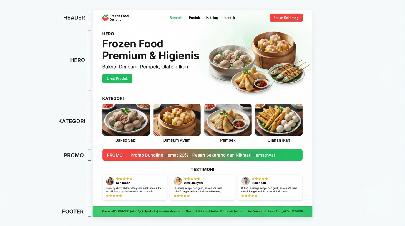 Website Frozen Food