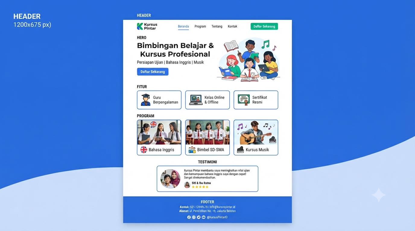 Website Kursus & Bimbel